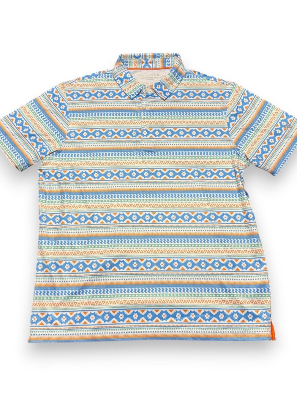 Maelreg Men's Fiesta Pattern Polo Size Large